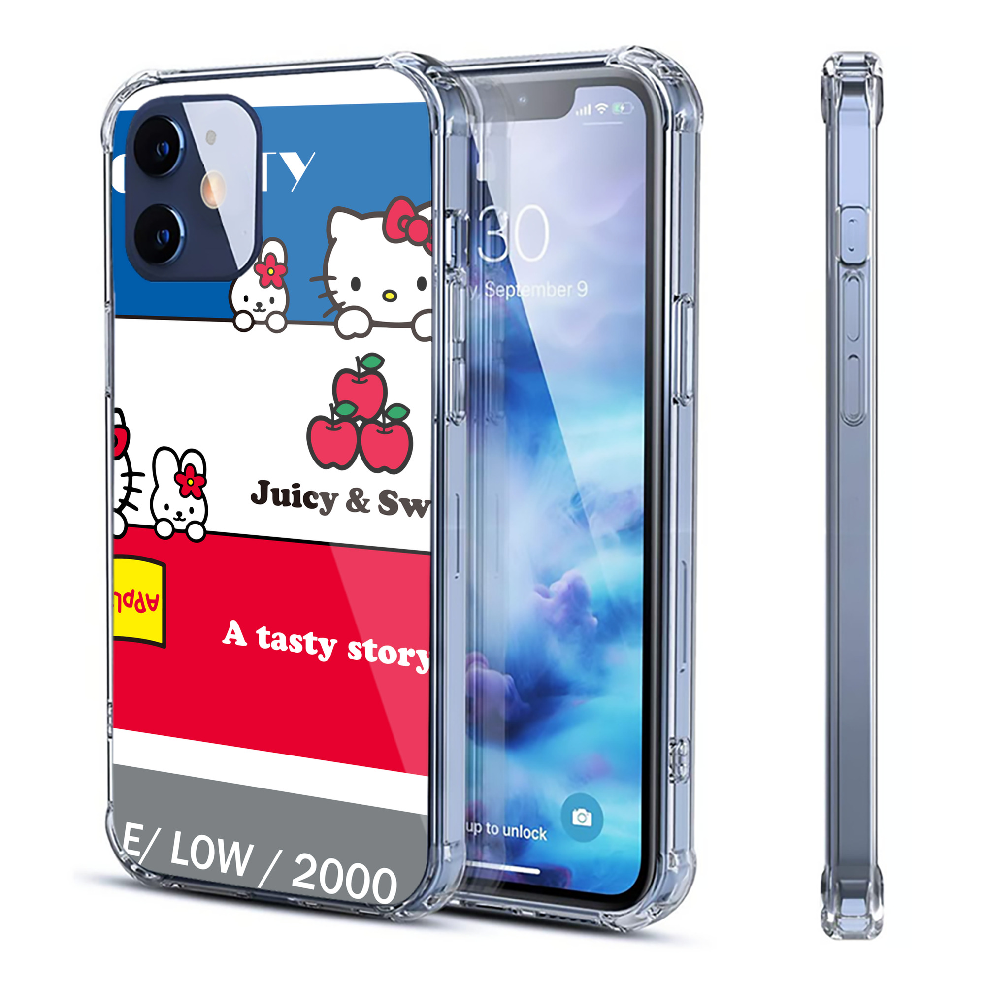 （画像用） Hello Kitty ハローキティ 【iPhone 12シリーズ対応】透明スマホケース（クリアソフトケース）